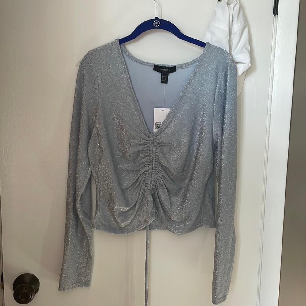 Forever 21 Plus Glitter Crop Top